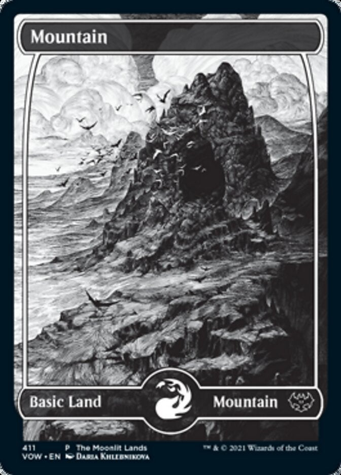 Mountain (The Moonlit Lands) (Foil Etched) [Innistrad: Crimson Vow Promos] | RetroPlay Games