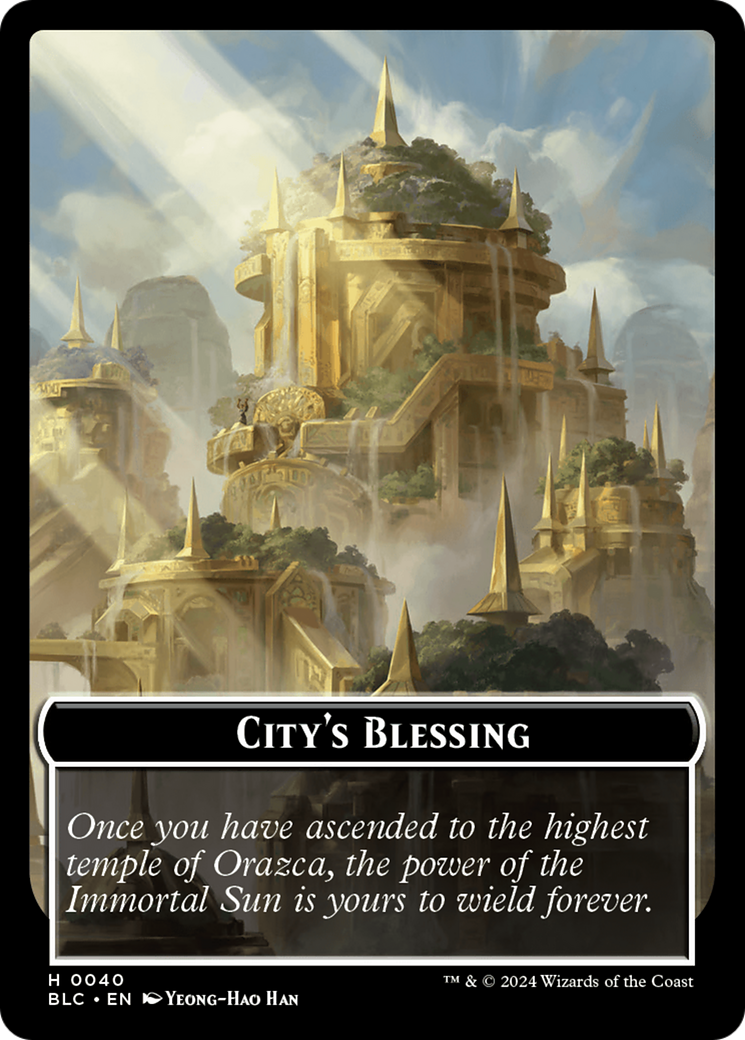 Hamster // City's Blessing Double-Sided Token [Bloomburrow Commander Tokens] | RetroPlay Games