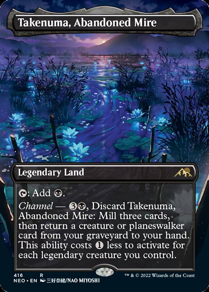 Takenuma, Abandoned Mire (Borderless Alternate Art) [Kamigawa: Neon Dynasty] | RetroPlay Games