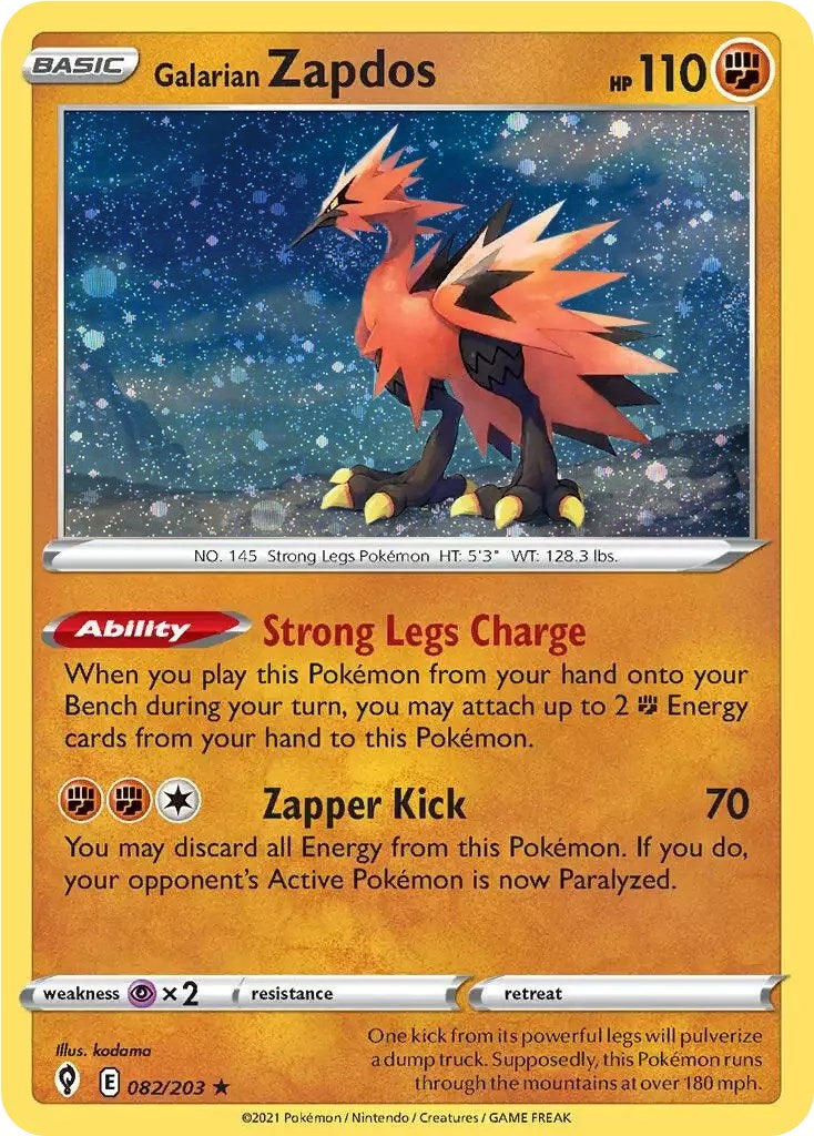 Galarian Zapdos (082/203) (Cosmos Holo) [Sword & Shield: Evolving Skies] | RetroPlay Games