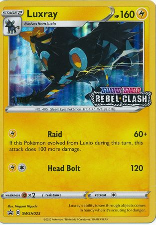 Luxray (SWSH023) (Staff Prerelease Promo) [Sword & Shield: Black Star Promos] | RetroPlay Games