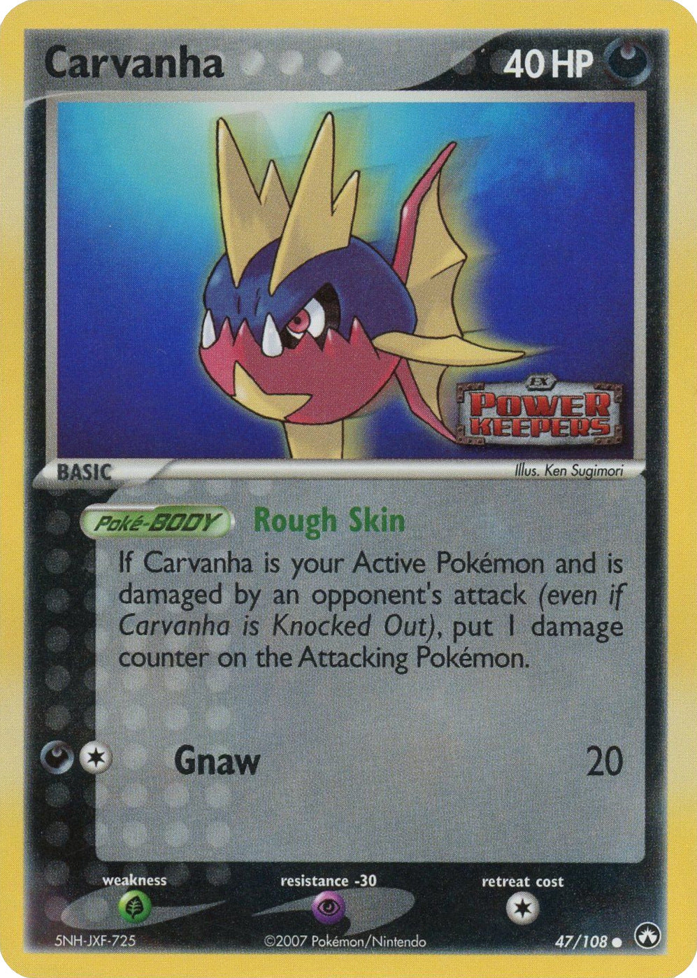 Carvanha (47/108) (Stamped) [EX: Power Keepers] | RetroPlay Games