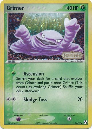 Grimer (54/92) (Stamped) [EX: Legend Maker] | RetroPlay Games