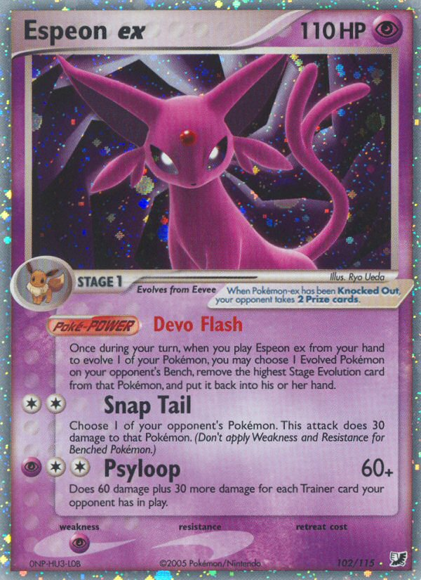 Espeon ex (102/115) [EX: Unseen Forces] | RetroPlay Games