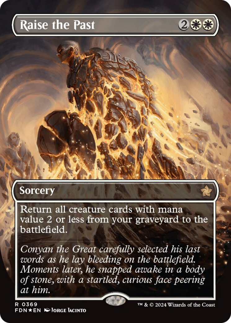 Raise the Past (Borderless) (Mana Foil) [Foundations] | RetroPlay Games