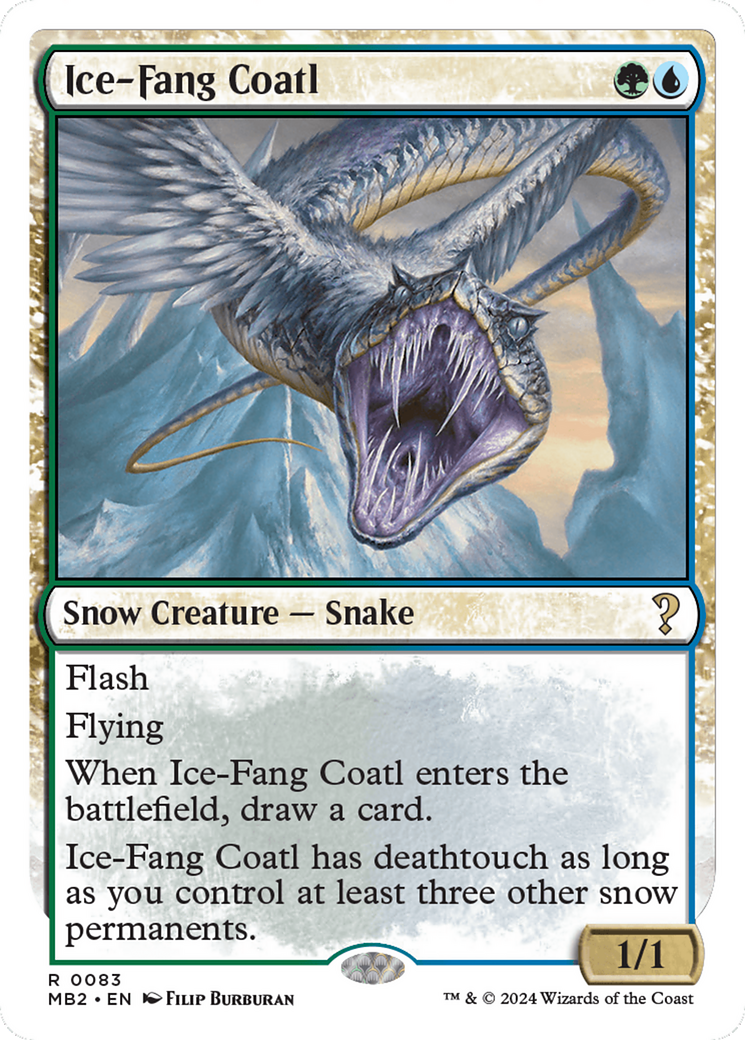 Ice-Fang Coatl (White Border) [Mystery Booster 2] | RetroPlay Games