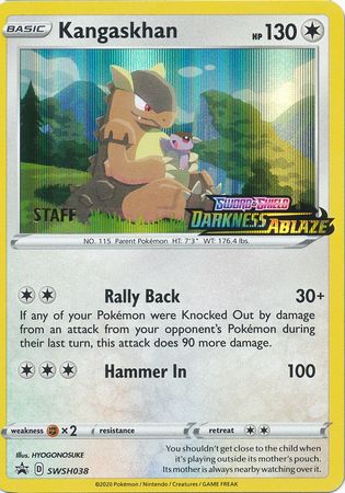 Kangaskhan (SWSH038) (Staff Prerelease Promo) [Sword & Shield: Black Star Promos] | RetroPlay Games