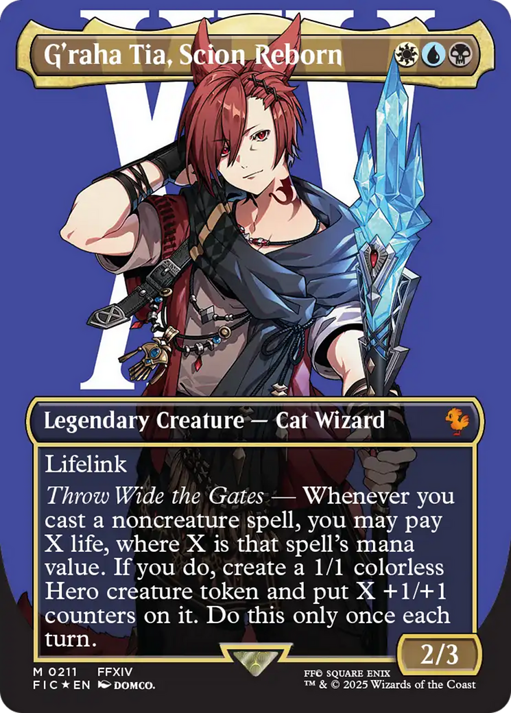 G'raha Tia, Scion Reborn (Borderless) (Surge Foil) [FINAL FANTASY Commander] | RetroPlay Games