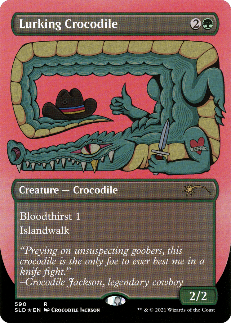 Lurking Crocodile (Foil Etched) [Secret Lair Drop Promos] | RetroPlay Games