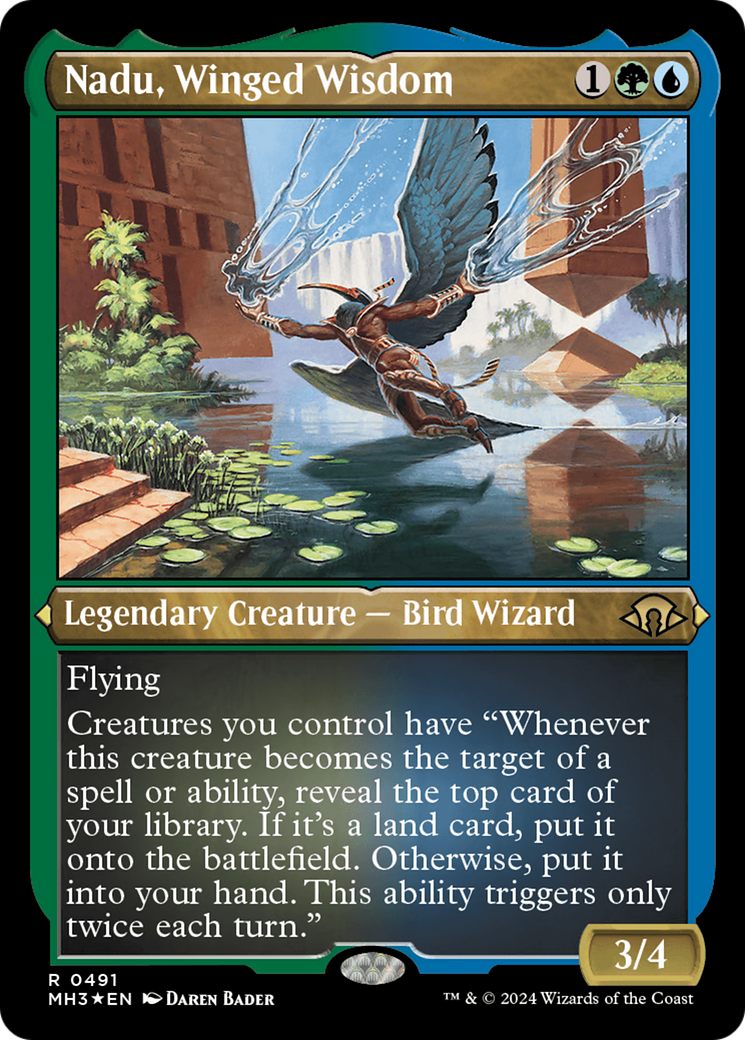 Nadu, Winged Wisdom (Foil Etched) [Modern Horizons 3] | RetroPlay Games