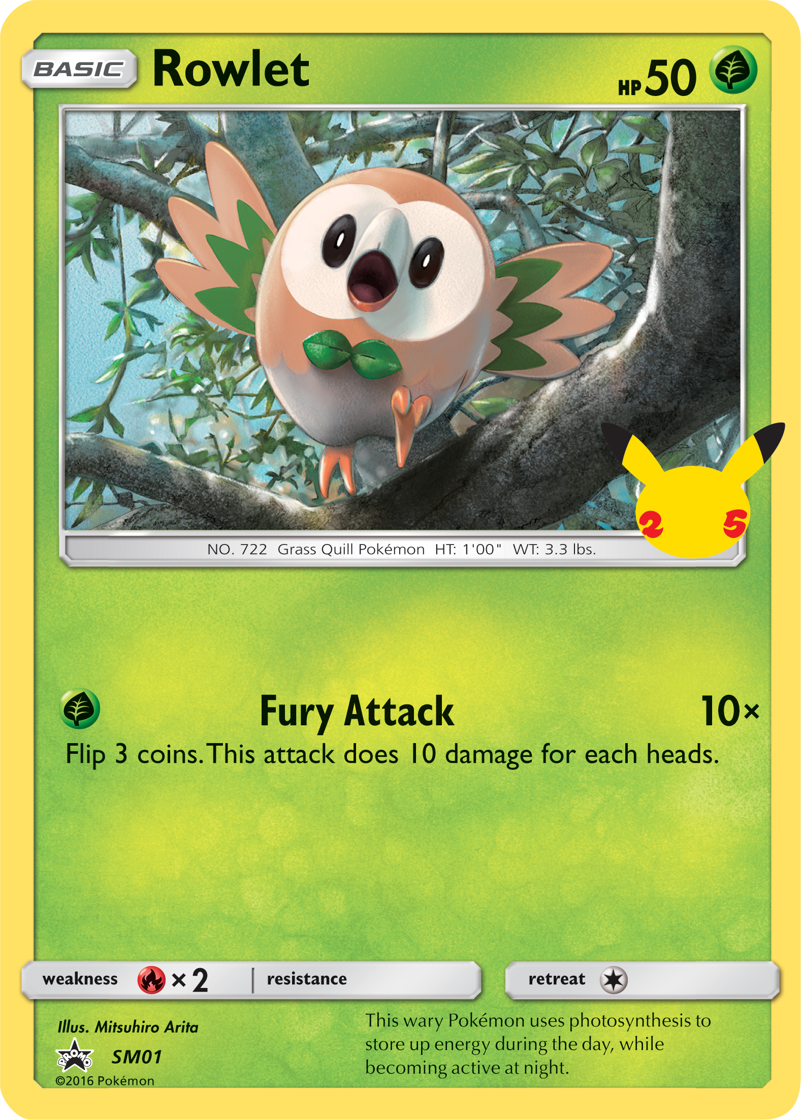 Rowlet (SM01) (Jumbo Card) [First Partner Pack] | RetroPlay Games