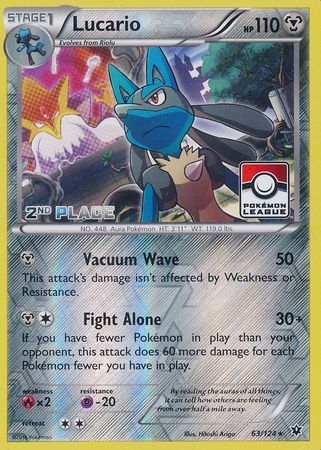 Lucario (63/124) (League Promo 2nd Place) [XY: Fates Collide] | RetroPlay Games