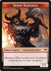 Dwarf Berserker // Demon Berserker Double-Sided Token [Kaldheim Tokens] | RetroPlay Games