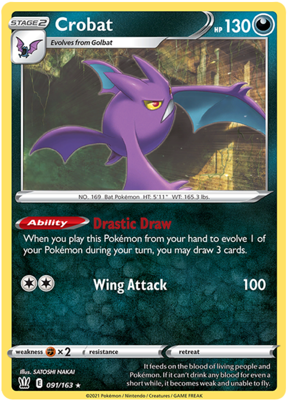 Crobat (091/163) (Theme Deck Exclusive) [Sword & Shield: Battle Styles] | RetroPlay Games