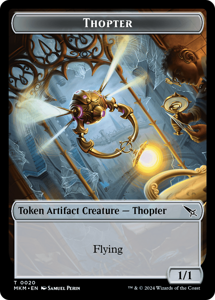 Thopter (0020) // Voja Fenstalker Double-Sided Token [Murders at Karlov Manor Tokens] | RetroPlay Games