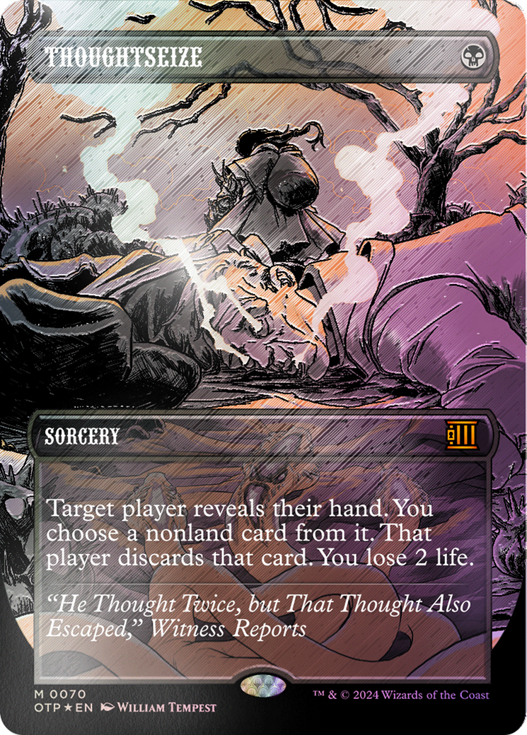 Thoughtseize (Textured Foil) [Outlaws of Thunder Junction: Breaking News] | RetroPlay Games