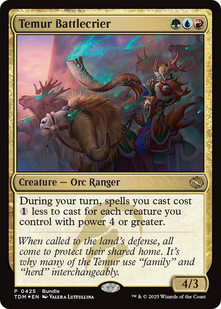 Temur Battlecrier (Bundle) [Tarkir: Dragonstorm Promos] | RetroPlay Games