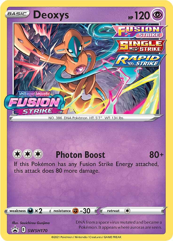 Deoxys (SWSH170) (Prerelease Promo) [Sword & Shield: Black Star Promos] | RetroPlay Games