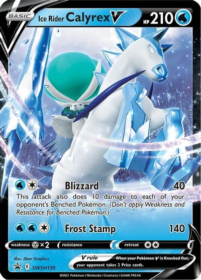 Ice Rider Calyrex V (SWSH130) (Jumbo Card) [Sword & Shield: Black Star Promos] | RetroPlay Games