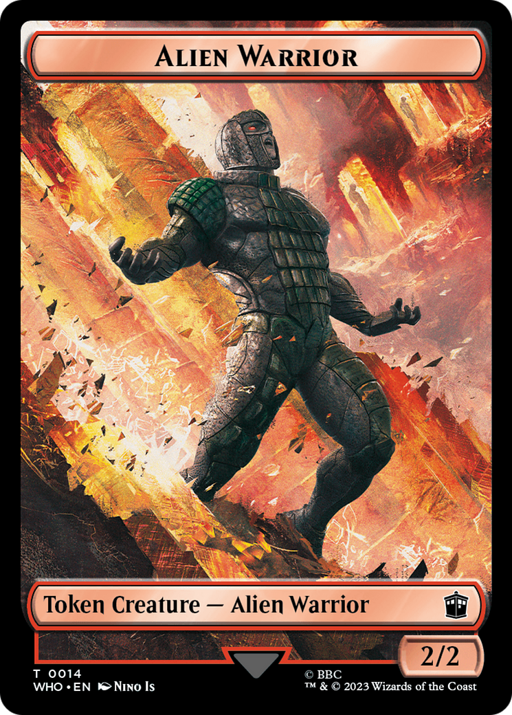 Alien Rhino // Alien Warrior Double-Sided Token [Doctor Who Tokens] | RetroPlay Games