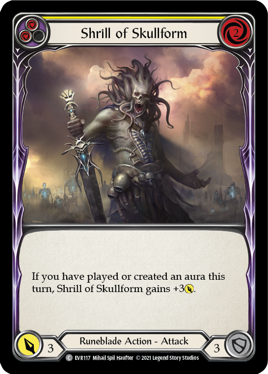 Shrill of Skullform (Yellow) [EVR117] (Everfest)  1st Edition Rainbow Foil | RetroPlay Games