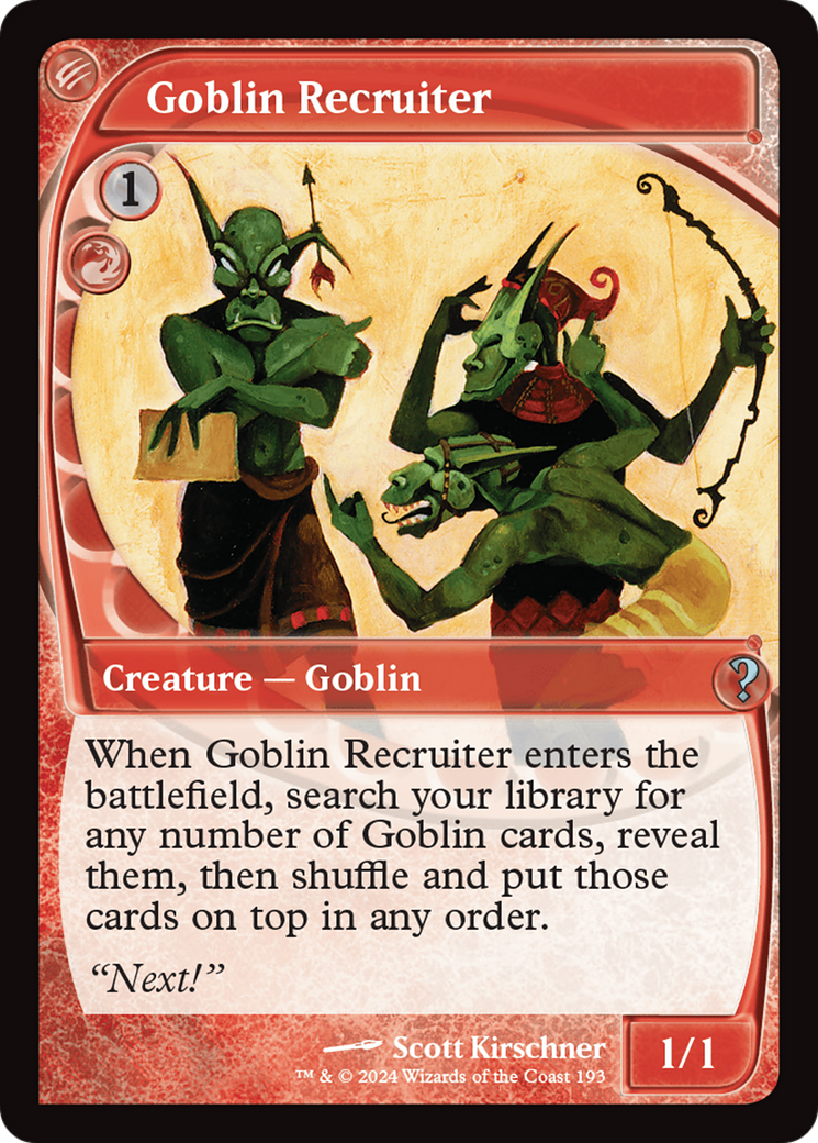 Goblin Recruiter (Future Sight) [Mystery Booster 2] | RetroPlay Games