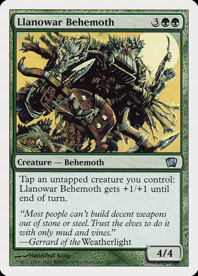 Llanowar Behemoth (8th Edition) [Oversize Cards] | RetroPlay Games