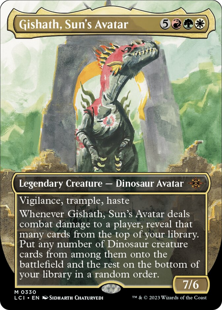 Gishath, Sun's Avatar (Borderless) [The Lost Caverns of Ixalan] | RetroPlay Games