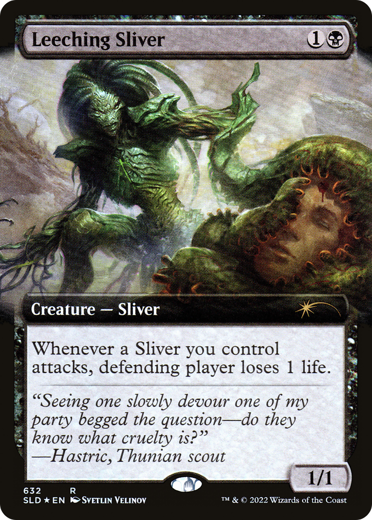 Leeching Sliver (Extended Art) [Secret Lair Drop Promos] | RetroPlay Games