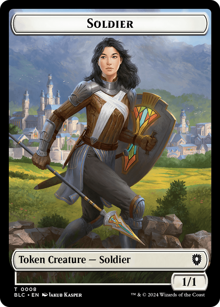 Human // Soldier Double-Sided Token [Bloomburrow Commander Tokens] | RetroPlay Games