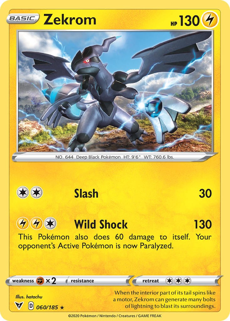 Zekrom (060/185) (Cosmos Holo) [Sword & Shield: Black Star Promos] | RetroPlay Games