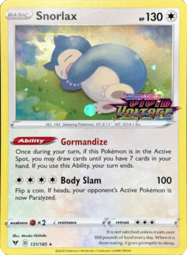 Snorlax (131/185) [Sword & Shield: Black Star Promos] | RetroPlay Games