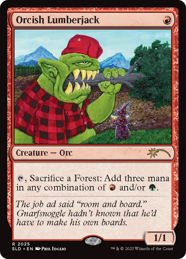 Orcish Lumberjack (2025) (Rainbow Foil) [Secret Lair Drop Series] | RetroPlay Games