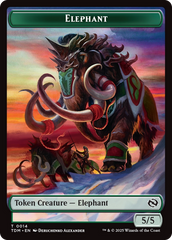 Elephant // Treasure Double-Sided Token [Tarkir: Dragonstorm Tokens] | RetroPlay Games
