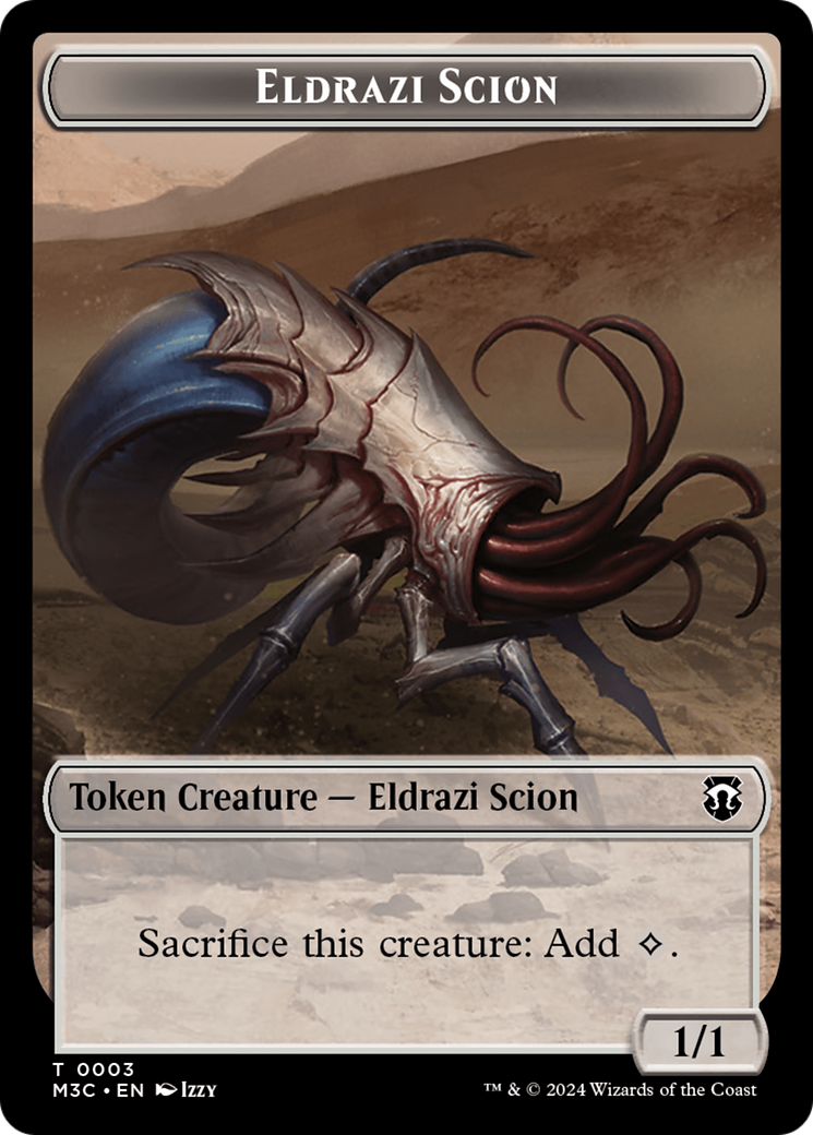 Eldrazi Spawn (Ripple Foil) // Eldrazi Scion Double-Sided Token [Modern Horizons 3 Commander Tokens] | RetroPlay Games