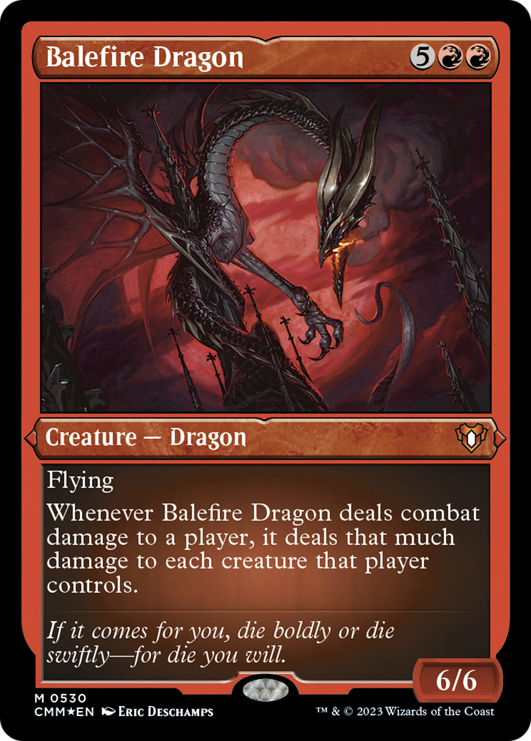 Balefire Dragon (Foil Etched) [Commander Masters] | RetroPlay Games