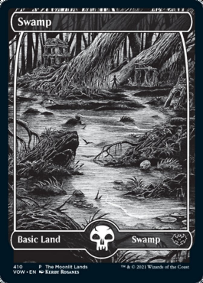 Swamp (The Moonlit Lands) (Foil Etched) [Innistrad: Crimson Vow Promos] | RetroPlay Games