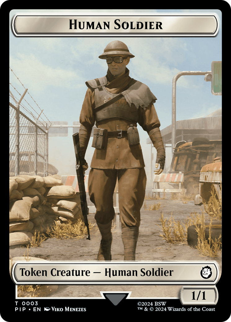 Treasure (0018) // Human Soldier Double-Sided Token [Fallout Tokens] | RetroPlay Games