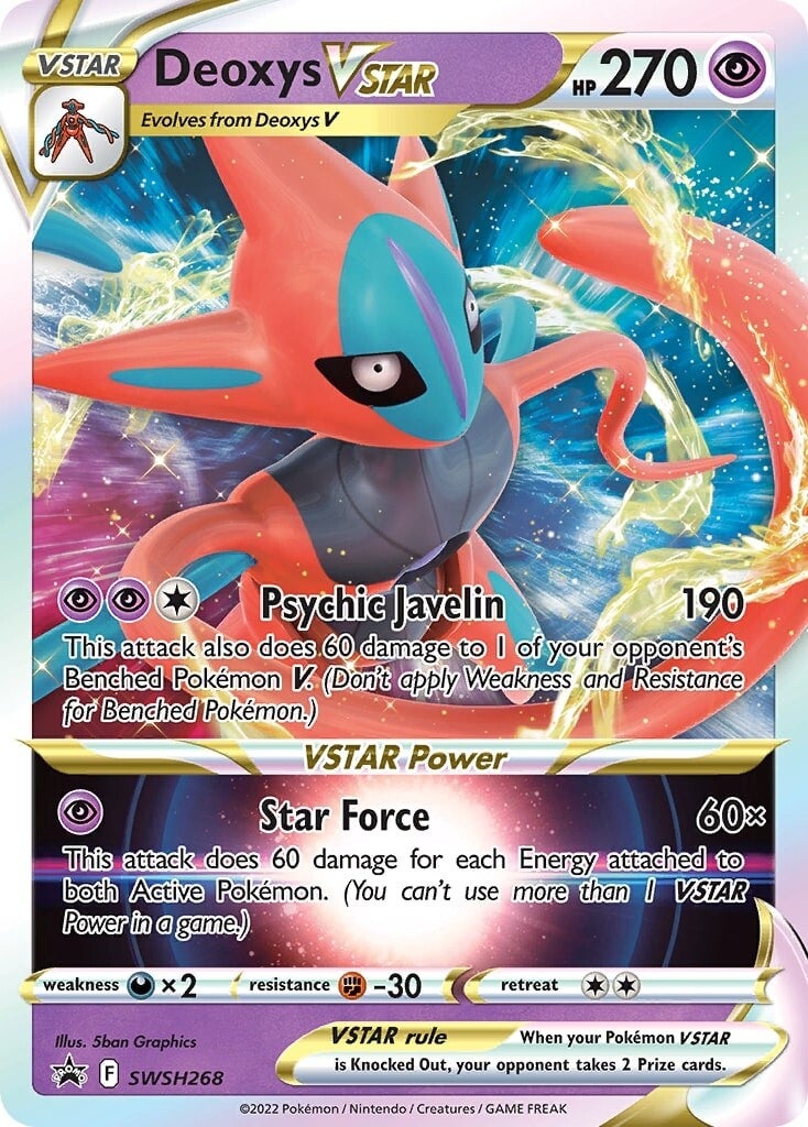 Deoxys VSTAR (SWSH268) (Jumbo Card) [Sword & Shield: Black Star Promos] | RetroPlay Games