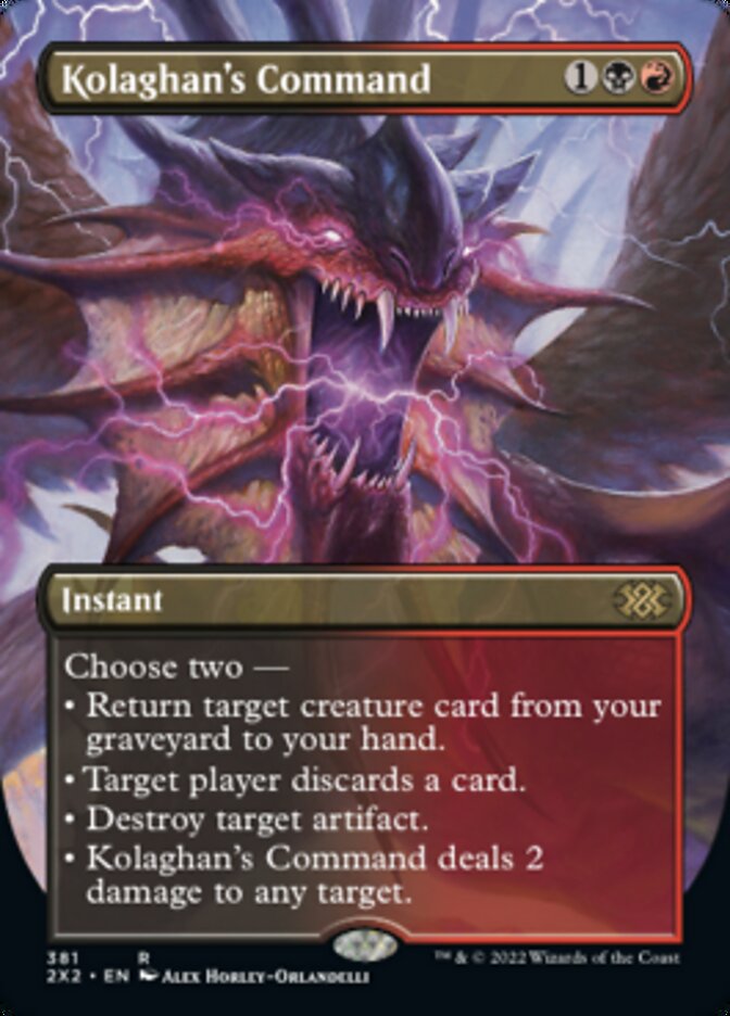 Kolaghan's Command (Borderless Alternate Art) [Double Masters 2022] | RetroPlay Games