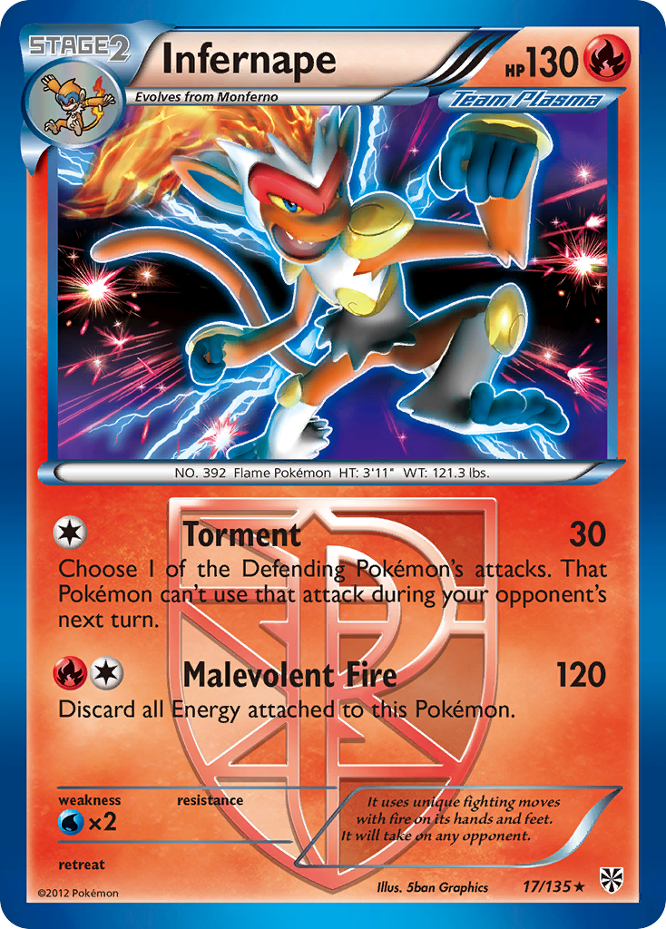Infernape (17/135) [Black & White: Plasma Storm] | RetroPlay Games