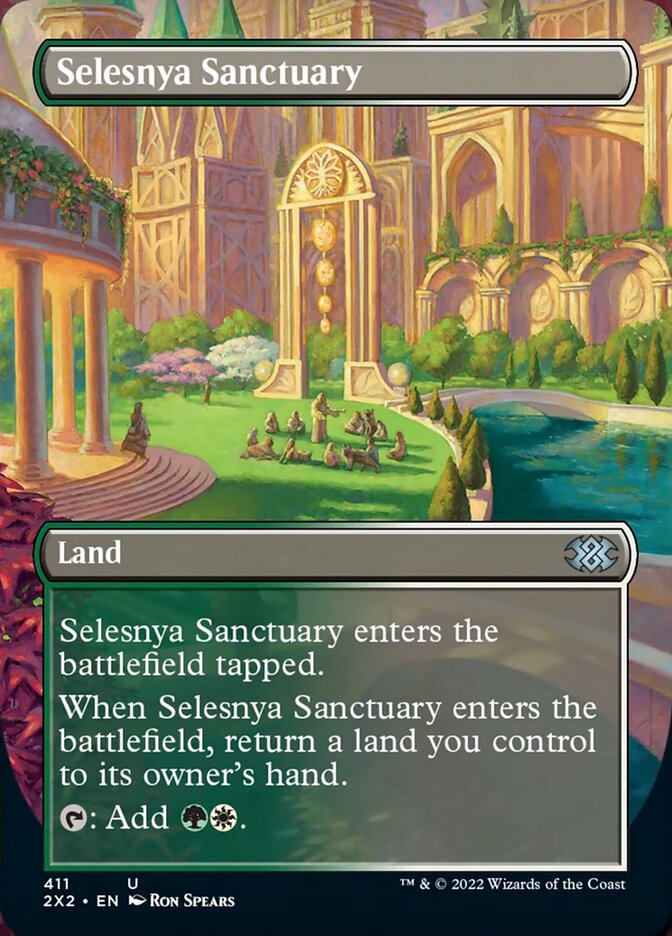 Selesnya Sanctuary (Borderless Alternate Art) [Double Masters 2022] | RetroPlay Games