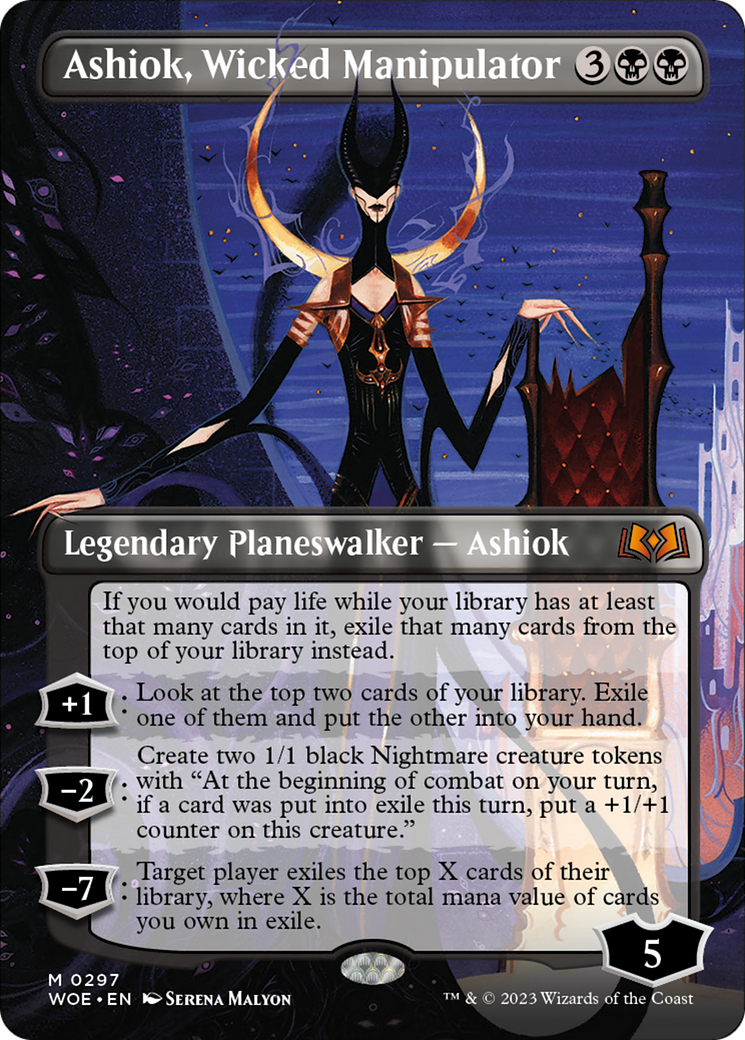 Ashiok, Wicked Manipulator (Borderless Alternate Art) [Wilds of Eldraine] | RetroPlay Games