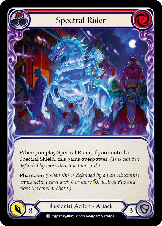 Spectral Rider (Red) [DYN227] (Dynasty)  Rainbow Foil | RetroPlay Games