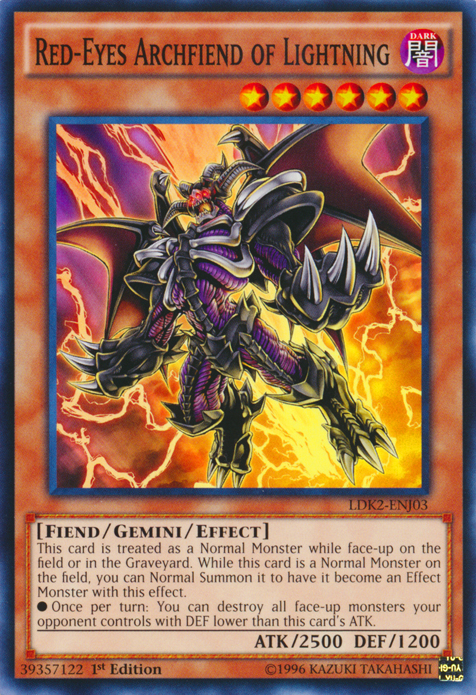 Red-Eyes Archfiend of Lightning [LDK2-ENJ03] Common | RetroPlay Games