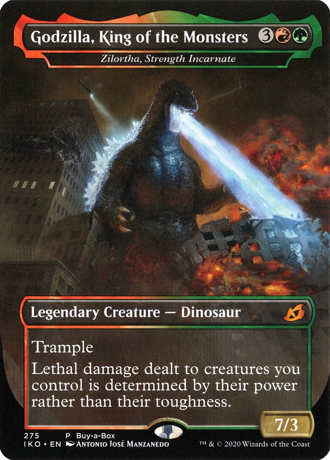 Zilortha, Strength Incarnate - Godzilla, King of the Monsters (Buy-A-Box) [Ikoria: Lair of Behemoths Promos] | RetroPlay Games