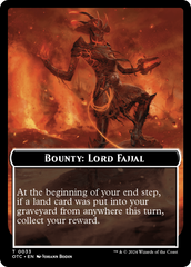 Bounty: Lord Fajjal // Bounty Rules Double-Sided Token [Outlaws of Thunder Junction Commander Tokens] | RetroPlay Games