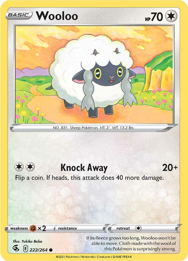 Wooloo (222/264) [Sword & Shield: Fusion Strike] | RetroPlay Games