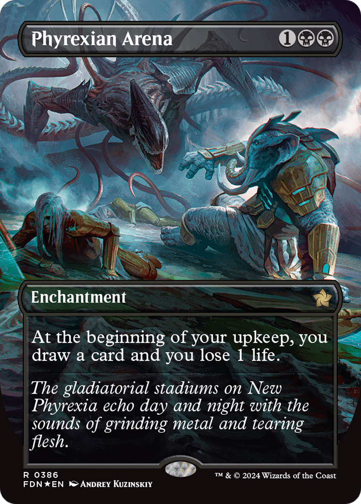 Phyrexian Arena (Borderless) (Mana Foil) [Foundations] | RetroPlay Games