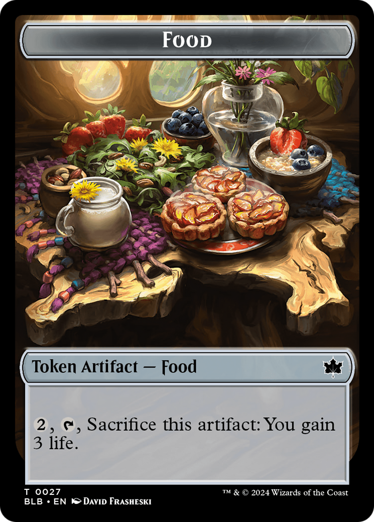 Food // Pawpatch Recruit Double-Sided Token [Bloomburrow Tokens] | RetroPlay Games